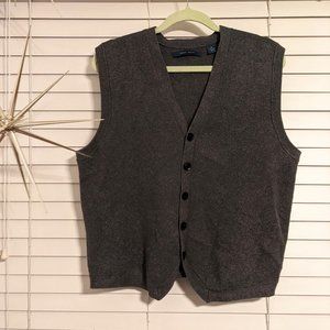 Perry Ellis Grey Wool Vest Size Medium